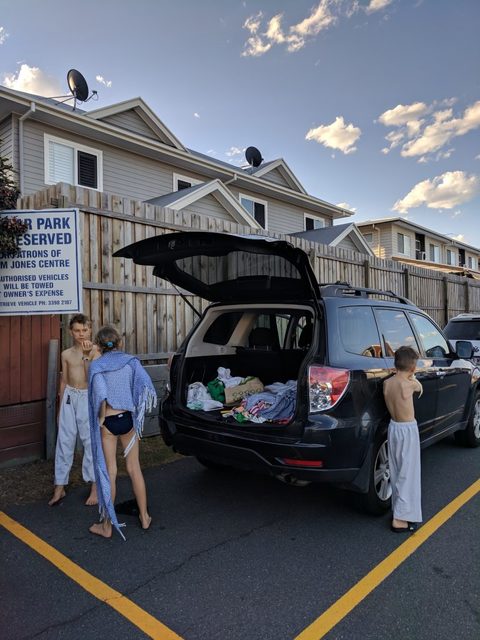 kids in the carpark